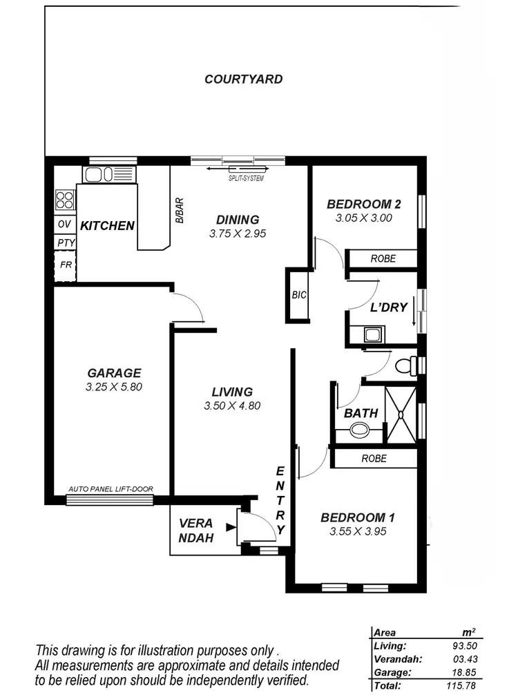 Floorplan of Homely retirement listing, 7/286 Gorge Road, Athelstone SA 5076