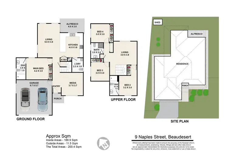Floorplan of Homely house listing, 9 Naples Street, Beaudesert QLD 4285