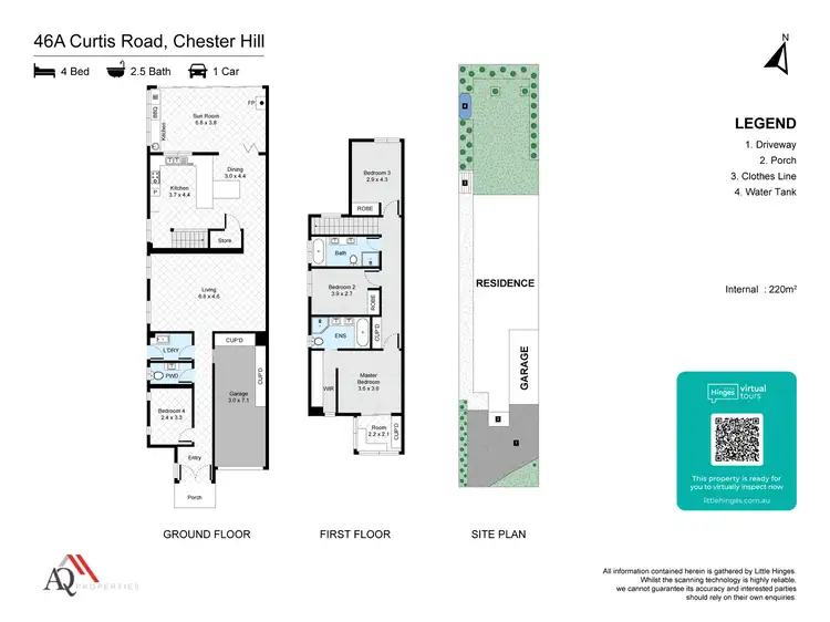 Floorplan of Homely semi-detached listing, 46a Curtis Road, Chester Hill NSW 2162