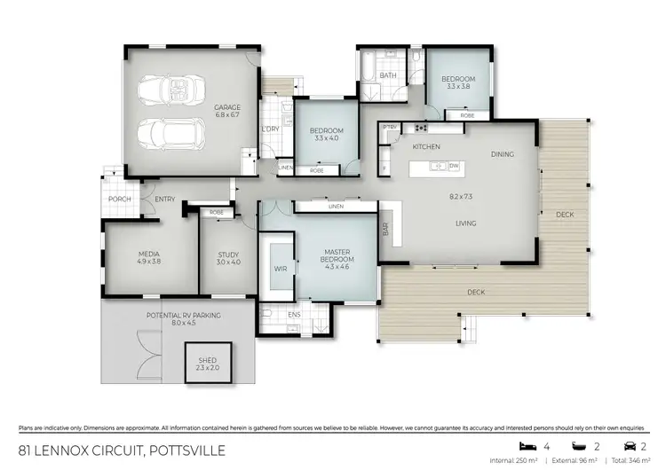 Floorplan of Homely house listing, 81 Lennox Circuit, Pottsville NSW 2489