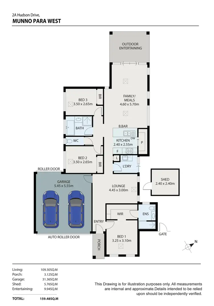 Floorplan of Homely house listing, 2A HUDSON DRIVE, Munno Para West SA 5115