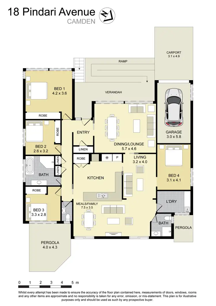 Floorplan of Homely house listing, 18 Pindari Avenue, Camden NSW 2570