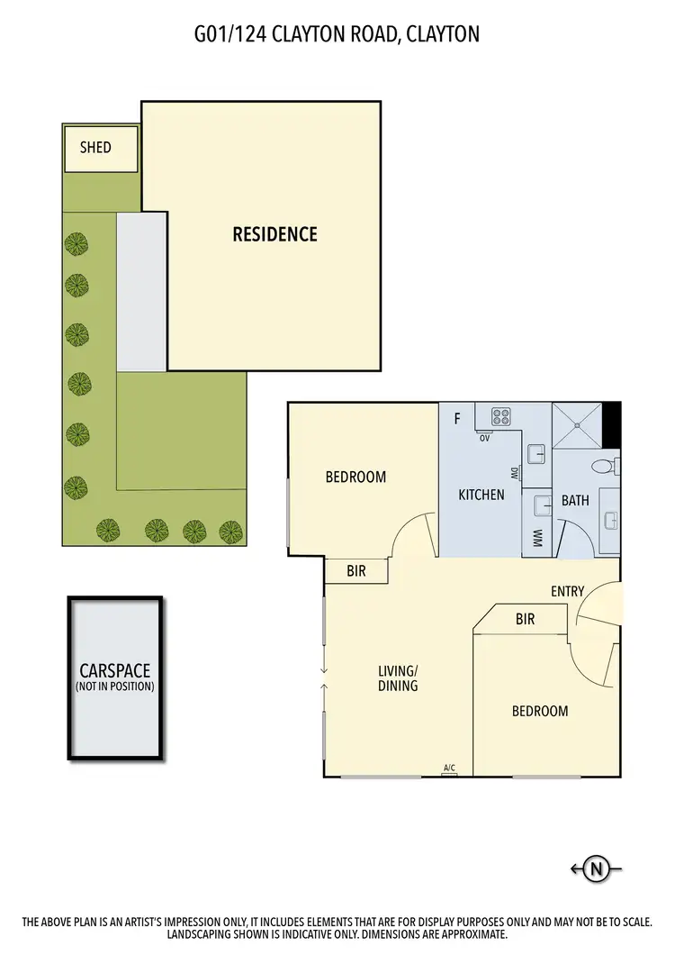 Floorplan of Homely apartment listing, G01/124 Clayton Road, Clayton VIC 3168