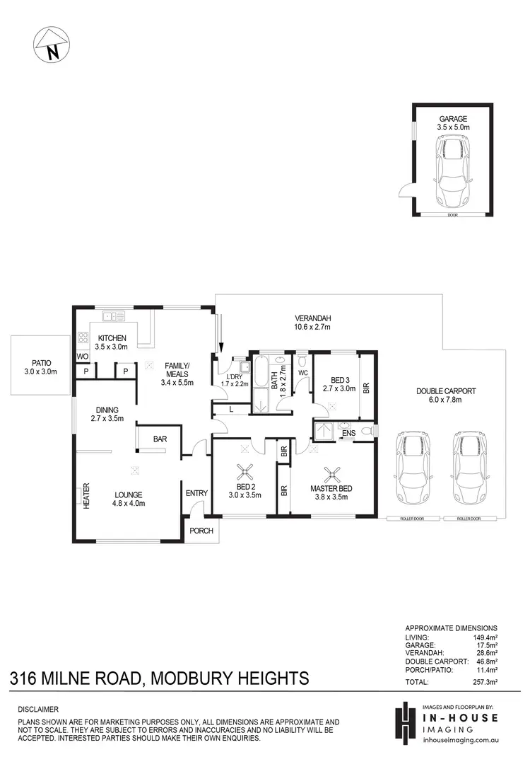 Floorplan of Homely house listing, 316 Milne Road, Modbury Heights SA 5092