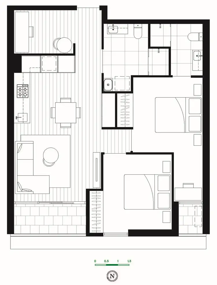 Floorplan of Homely apartment listing, 607/91 Galada Avenue, Parkville VIC 3052