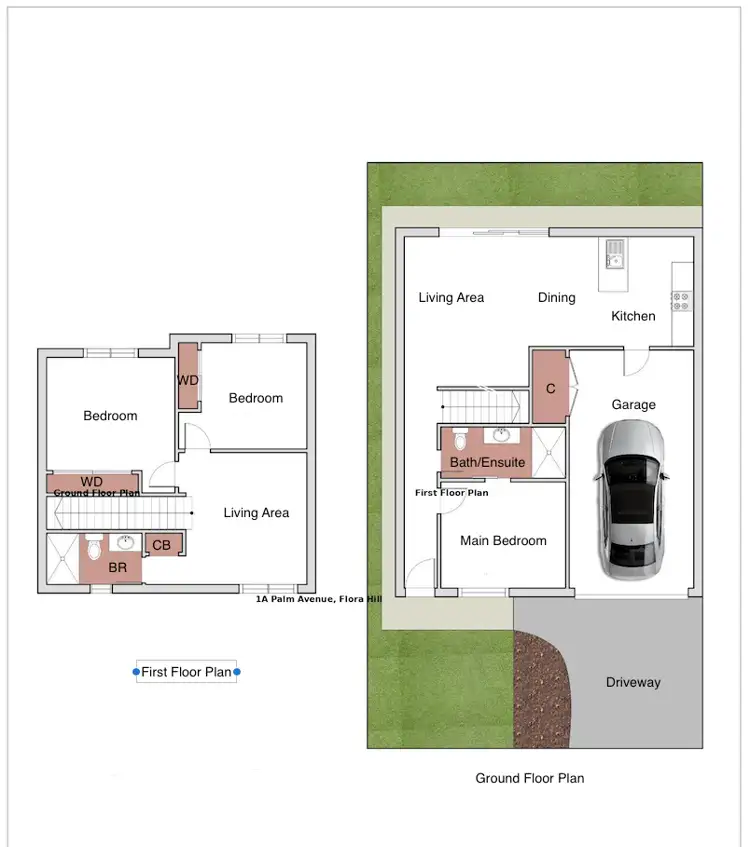 Floorplan of Homely townhouse listing, 1 Palm Avenue, Flora Hill VIC 3550