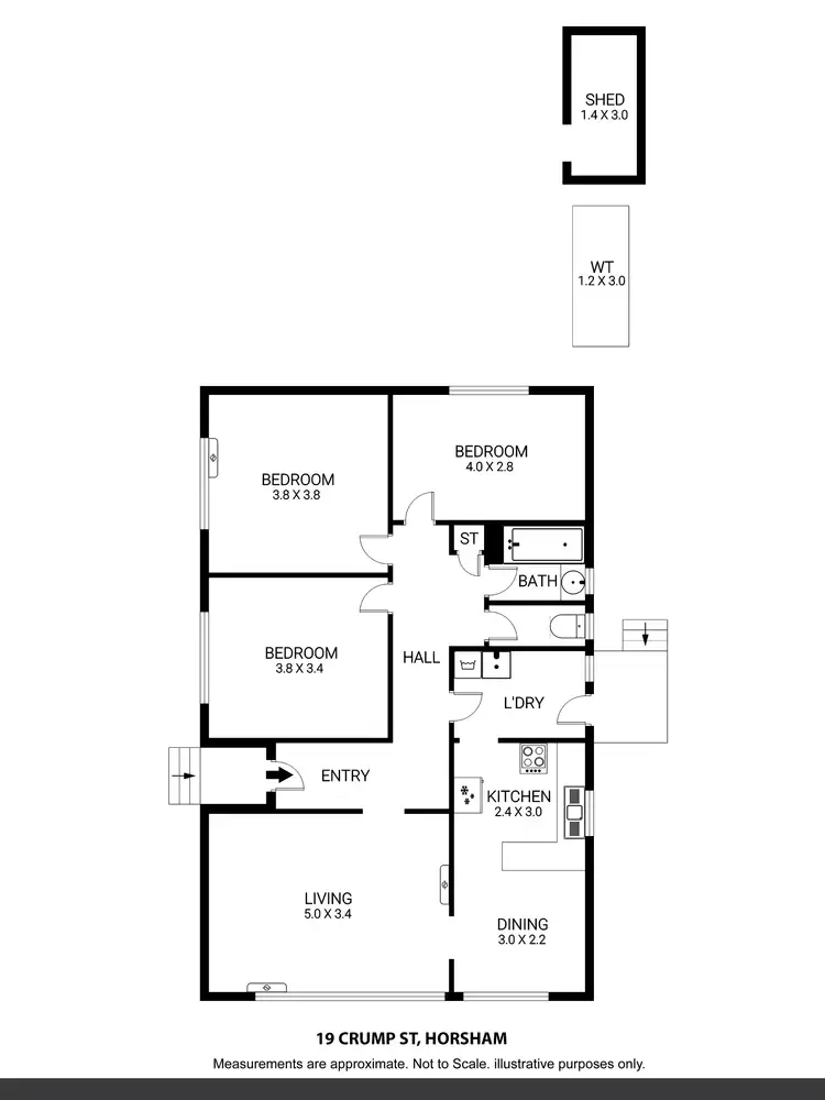 Floorplan of Homely house listing, 19 Crump Street, Horsham VIC 3400