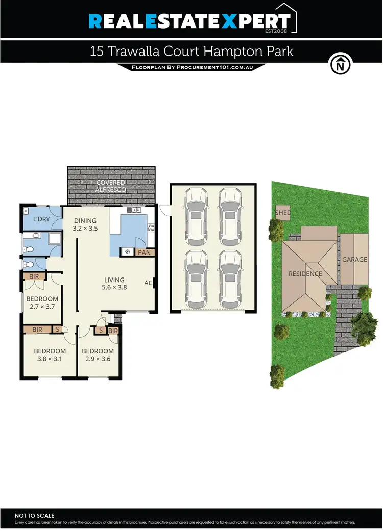 Floorplan of Homely house listing, 15 Trawalla Court, Hampton Park VIC 3976