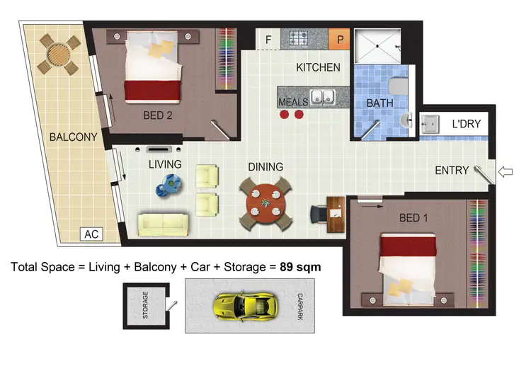 Floorplan of Homely apartment listing, 516/90 Swain Street, Gungahlin ACT 2912