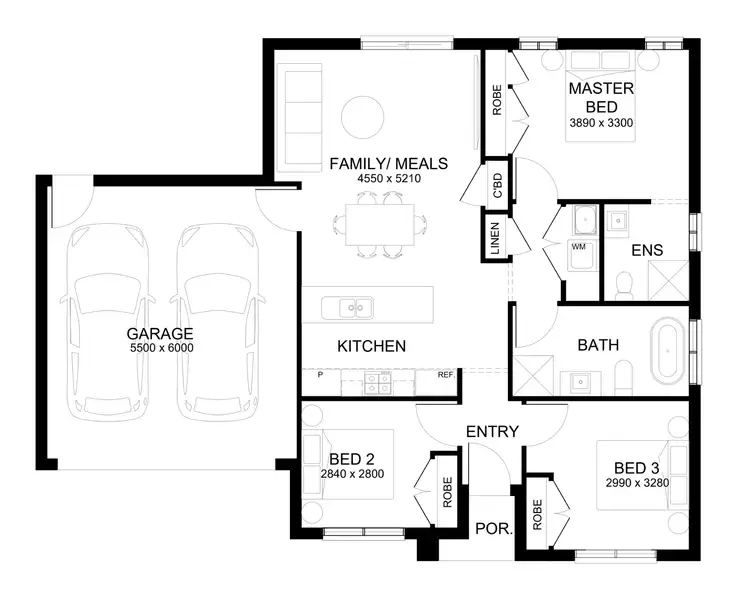 Floorplan of Homely house listing, 208 Blackfriars Place, Skye VIC 3977
