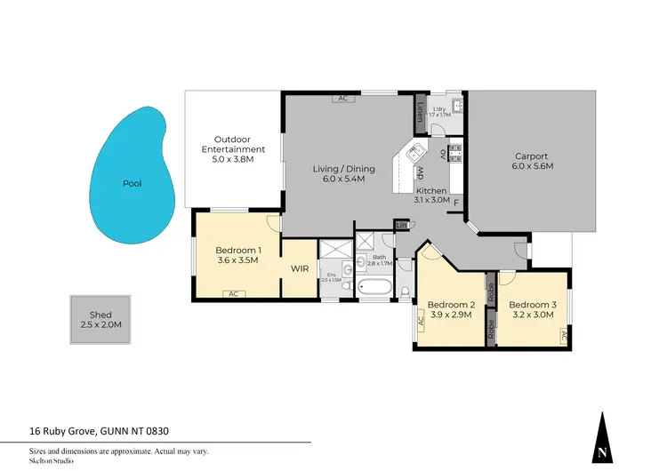 Floorplan of Homely house listing, 16 Ruby Grove, Gunn NT 832