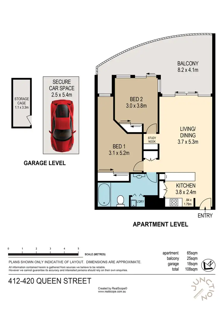 Floorplan of Homely unit listing, 412/420 Queen Street, Brisbane City QLD 4000