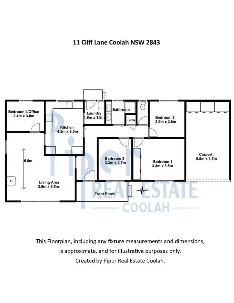 Floorplan of Homely house listing, 11 Cliff Lane, Coolah NSW 2843