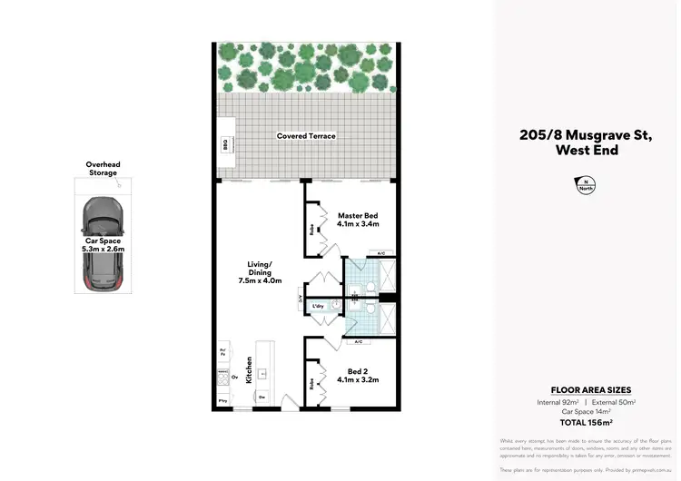 Floorplan of Homely apartment listing, 205/8 Musgrave Street, West End QLD 4101