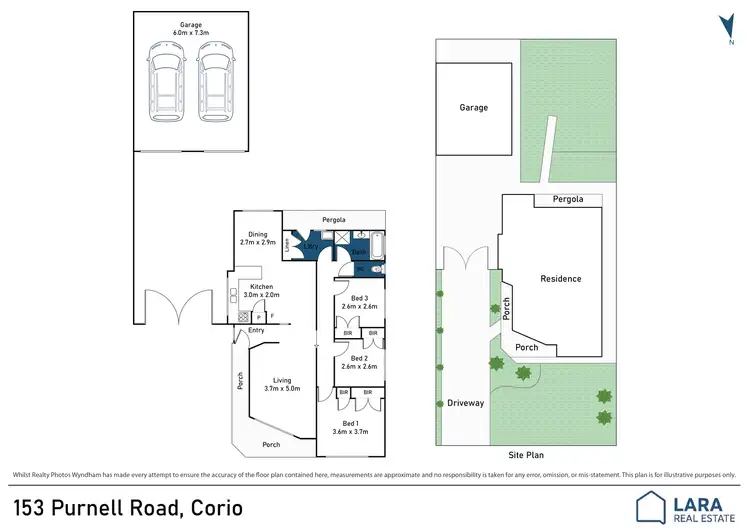 Floorplan of Homely house listing, 153 Purnell Road, Corio VIC 3214