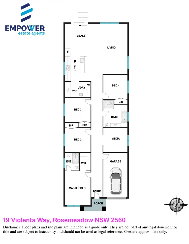 Floorplan of Homely house listing, 19 Violenta Way, Rosemeadow NSW 2560