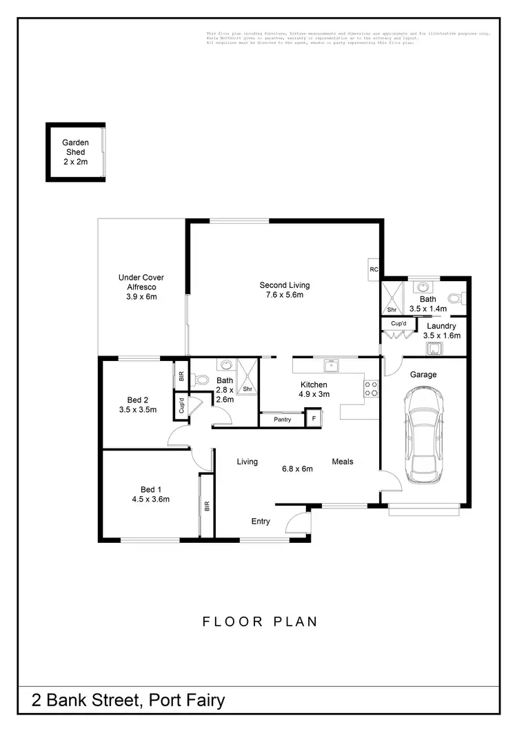 Floorplan of Homely house listing, 2 Bank Street, Port Fairy VIC 3284