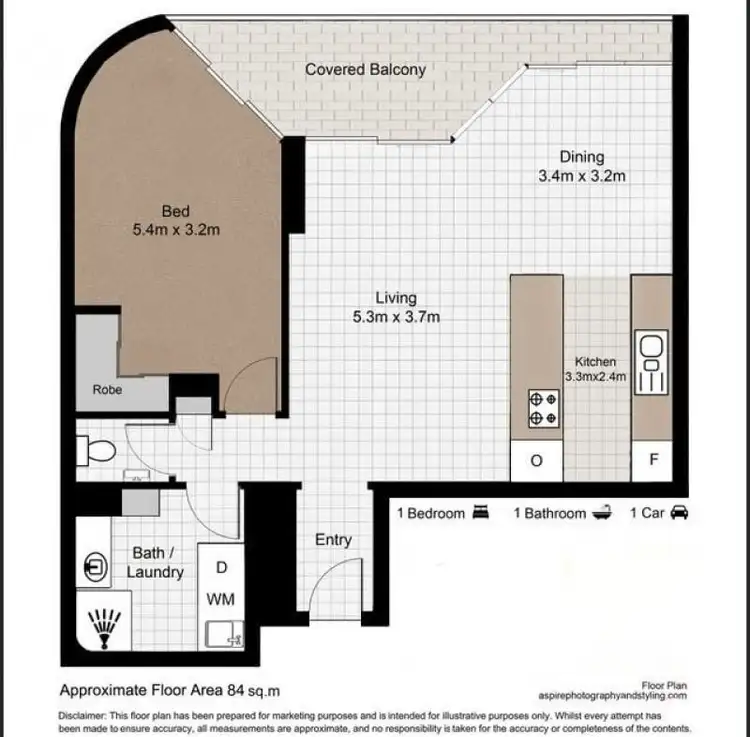 Floorplan of Homely unit listing, 2103/20 Esplanade, Surfers Paradise QLD 4217