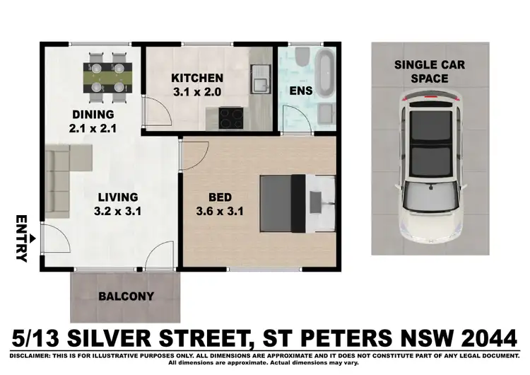 Floorplan of Homely unit listing, 5/13 Silver Street, St Peters NSW 2044