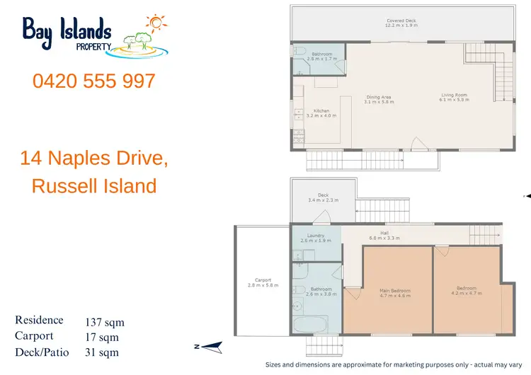 Floorplan of Homely house listing, 14 Naples Drive, Russell Island QLD 4184