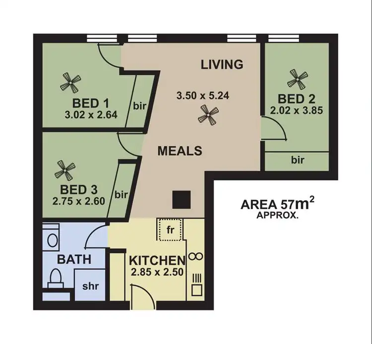 Floorplan of Homely apartment listing, 503/23 King William Street, Adelaide SA 5000