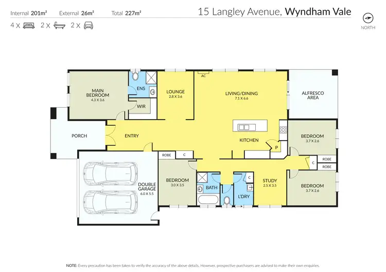 Floorplan of Homely house listing, 15 Langley Avenue, Wyndham Vale VIC 3024