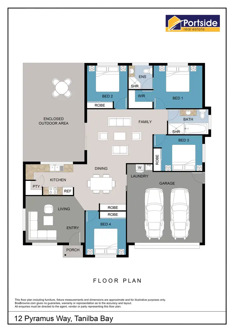 Floorplan of Homely house listing, 12 Pyramus Way, Tanilba Bay NSW 2319