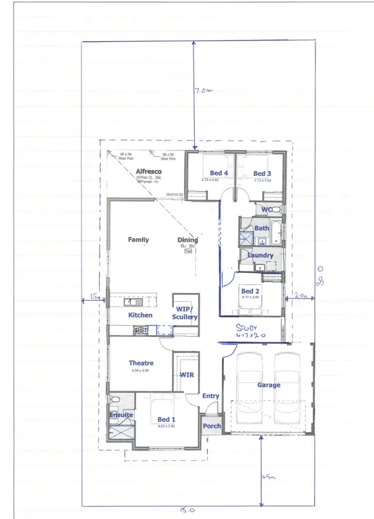 Floorplan of Homely house listing, 10 Paddle Way, Yanchep WA 6035