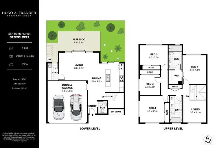 Floorplan of Homely townhouse listing, 58A Hunter Street, Greenslopes QLD 4120