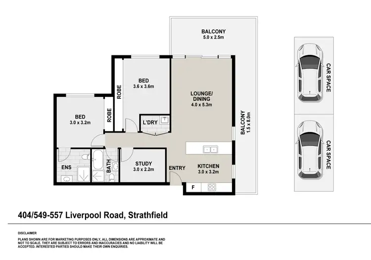 Floorplan of Homely apartment listing, 404/549-557 Liverpool Road, Strathfield NSW 2135