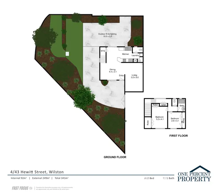 Floorplan of Homely townhouse listing, 4/43 Hewitt Street, Wilston QLD 4051