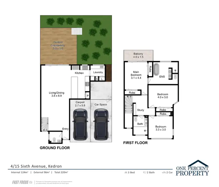 Floorplan of Homely townhouse listing, 4/15 Sixth Avenue, Kedron QLD 4031
