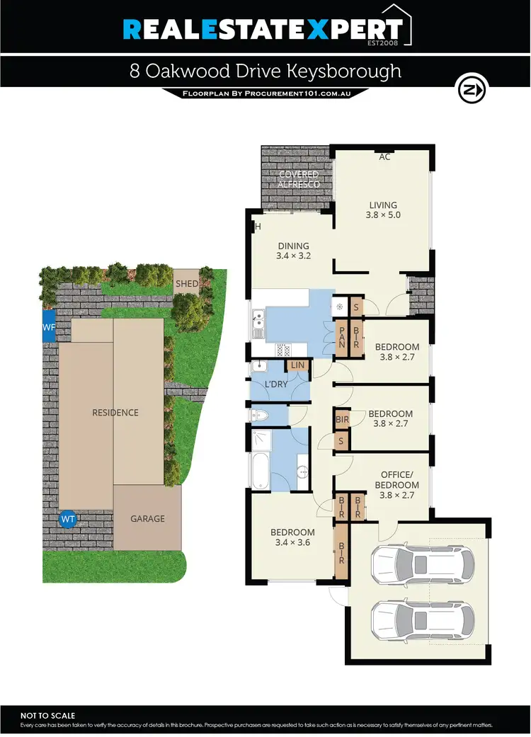Floorplan of Homely unit listing, 8 Oakwood Drive, Keysborough VIC 3173