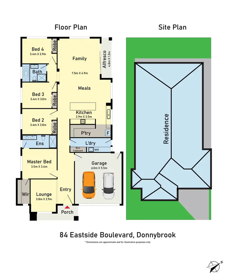 Floorplan of Homely house listing, 84 Eastside Boulevard, Donnybrook VIC 3064