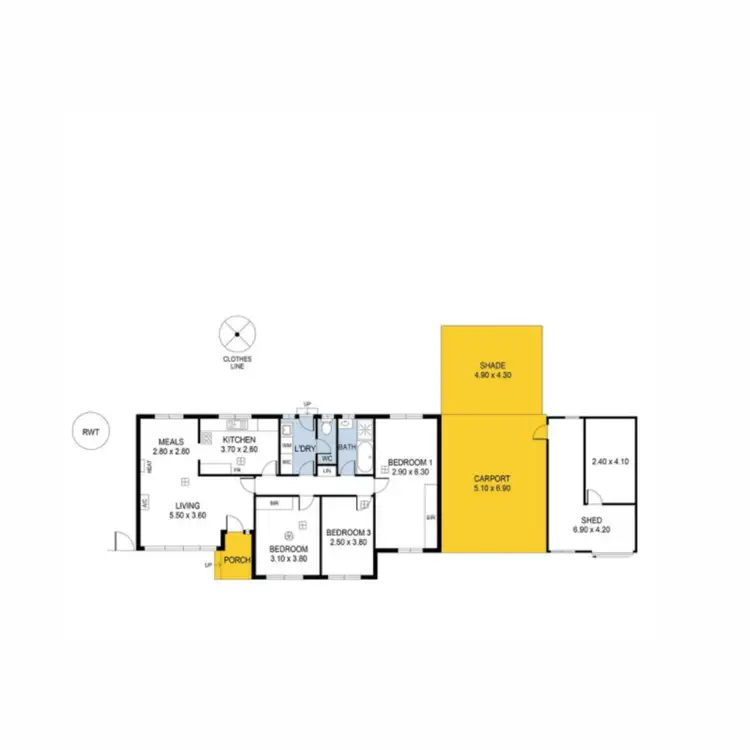 Floorplan of Homely house listing, 4 Barrington Road, Elizabeth Downs SA 5113