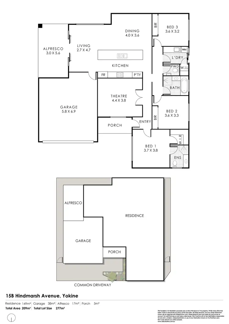 Floorplan of Homely villa listing, 15B Hindmarsh Avenue, Yokine WA 6060