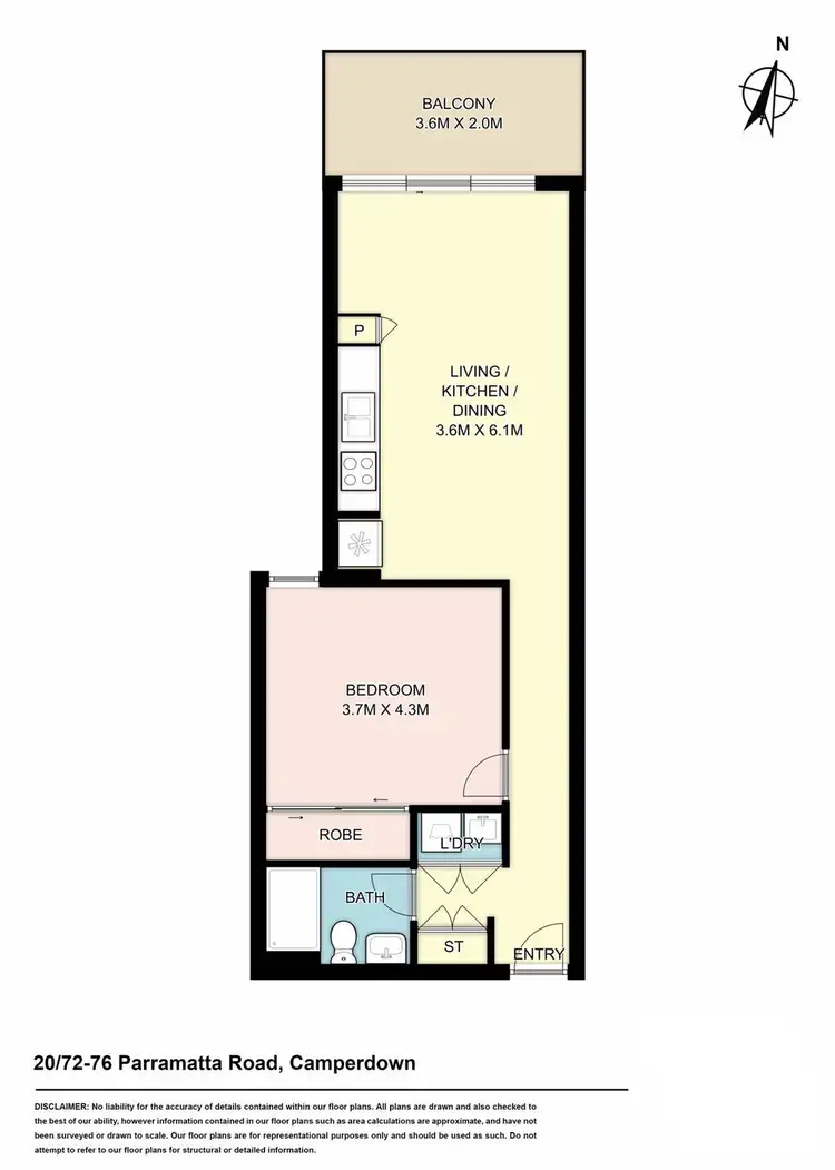 Floorplan of Homely apartment listing, 20/72 Parramatta Road, Camperdown NSW 2050