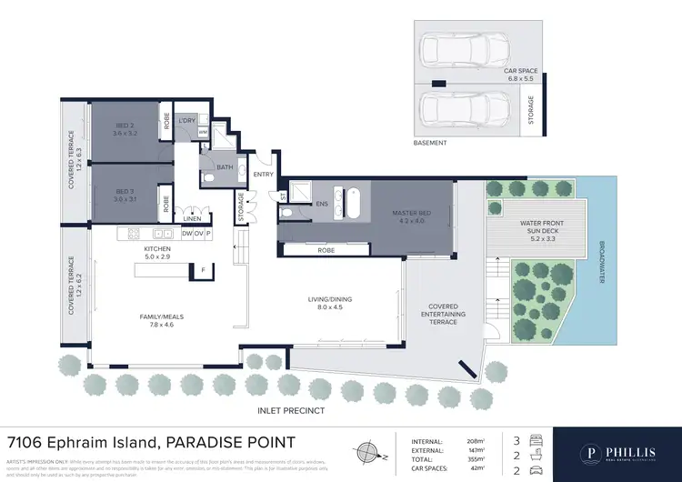 Floorplan of Homely unit listing, 7106/2 Ephraim Island, Paradise Point QLD 4216