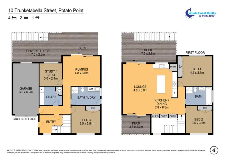 Floorplan of Homely house listing, 10 TRUNKETABELLA STREET, Potato Point NSW 2545