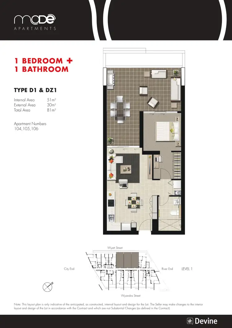 Floorplan of Homely apartment listing, 105/42 Wyandra Street, Newstead QLD 4006