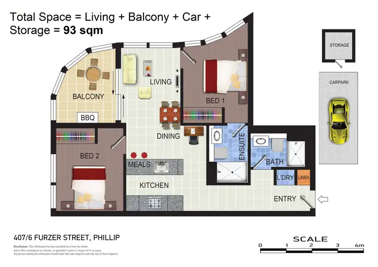 Floorplan of Homely apartment listing, 407/6 Furzer Street, Phillip ACT 2606