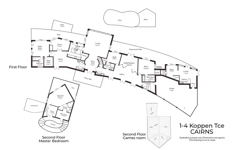 Floorplan of Homely house listing, 1-4 Koppen Terrace, Mooroobool QLD 4870