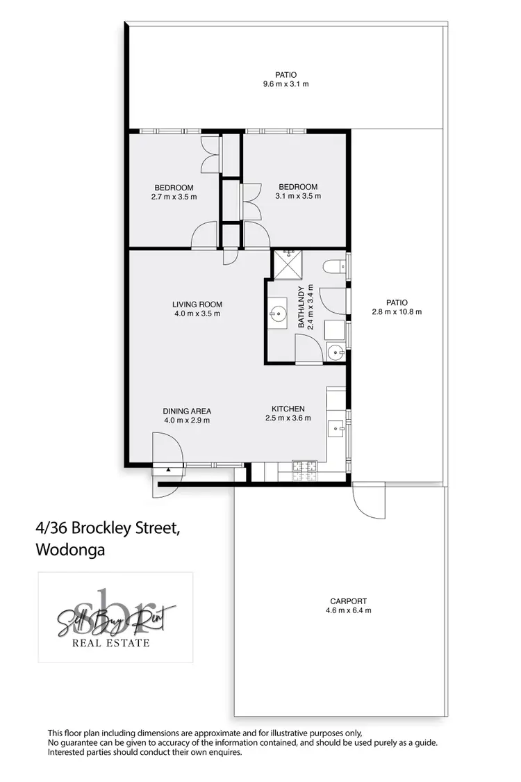 Floorplan of Homely unit listing, 4/36 BROCKLEY STREET, Wodonga VIC 3690
