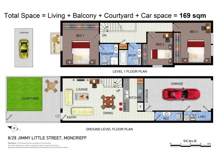 Floorplan of Homely townhouse listing, 8/29 Jimmy Little Street, Moncrieff ACT 2914