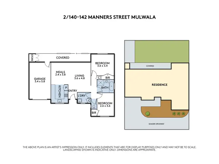 Floorplan of Homely unit listing, 2/140 Manners Street, Mulwala NSW 2647