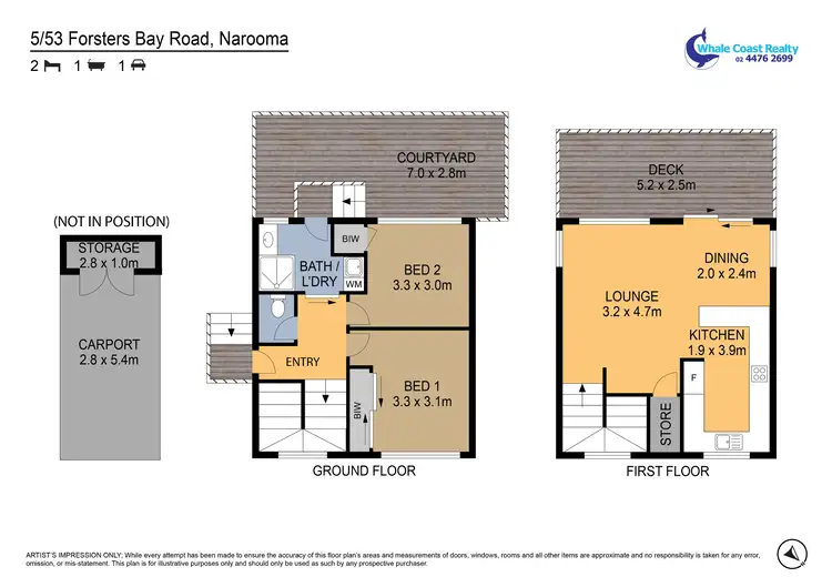 Floorplan of Homely townhouse listing, 5/53 FORSTERS BAY ROAD, Narooma NSW 2546