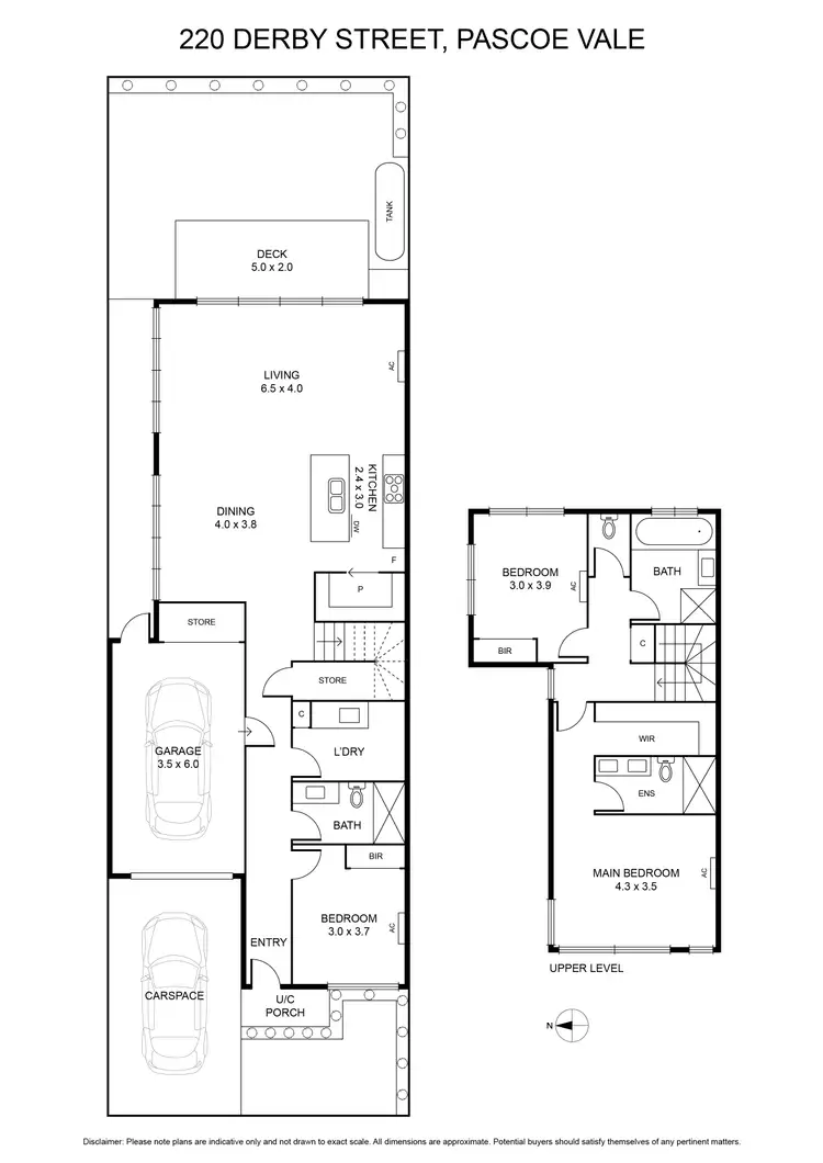 Floorplan of Homely townhouse listing, 220 Derby Street, Pascoe Vale VIC 3044