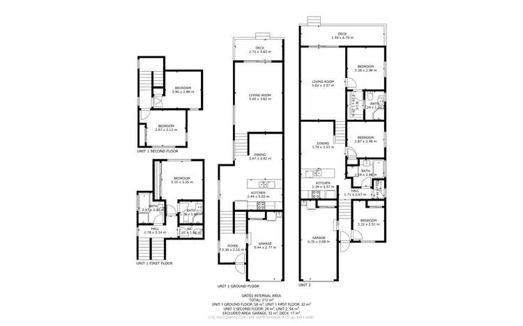 Floorplan of Homely semi-detached listing, 1&2/16 Abbey Street, Cranley QLD 4350