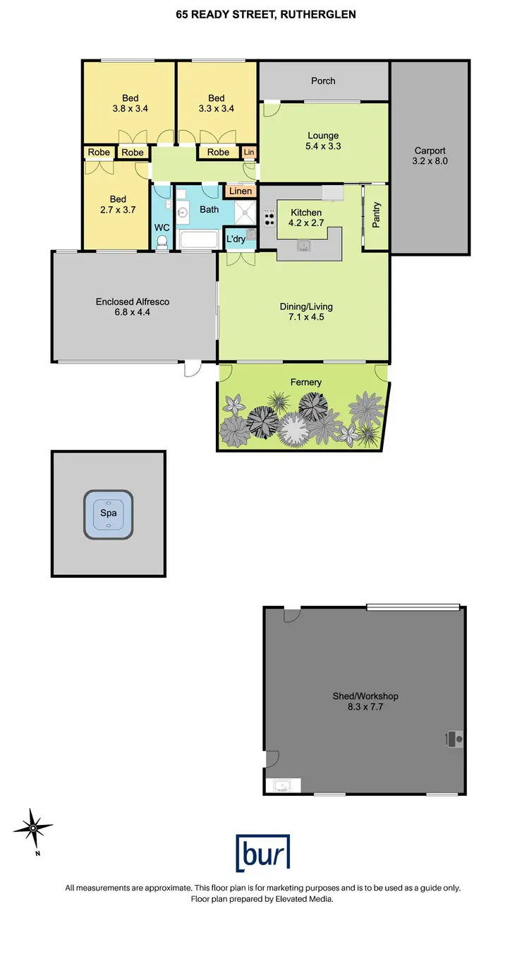 Floorplan of Homely house listing, 65 Ready Street, Rutherglen VIC 3685