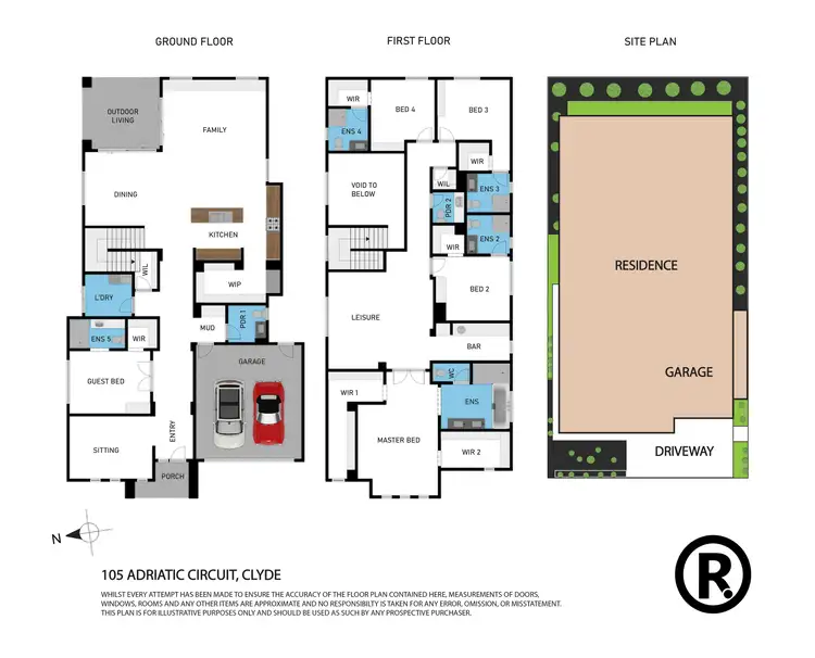 Floorplan of Homely house listing, 105 Adriatic Circuit, Clyde VIC 3978